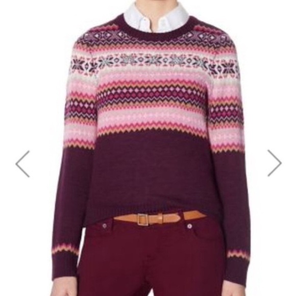 THE LIMITED fair isle rhinestone wool sweater - Picture 2 of 13